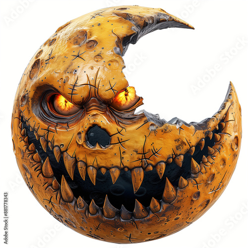 Halloween moon isolated on ...