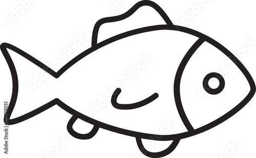 fish silhouette cut out vector icon