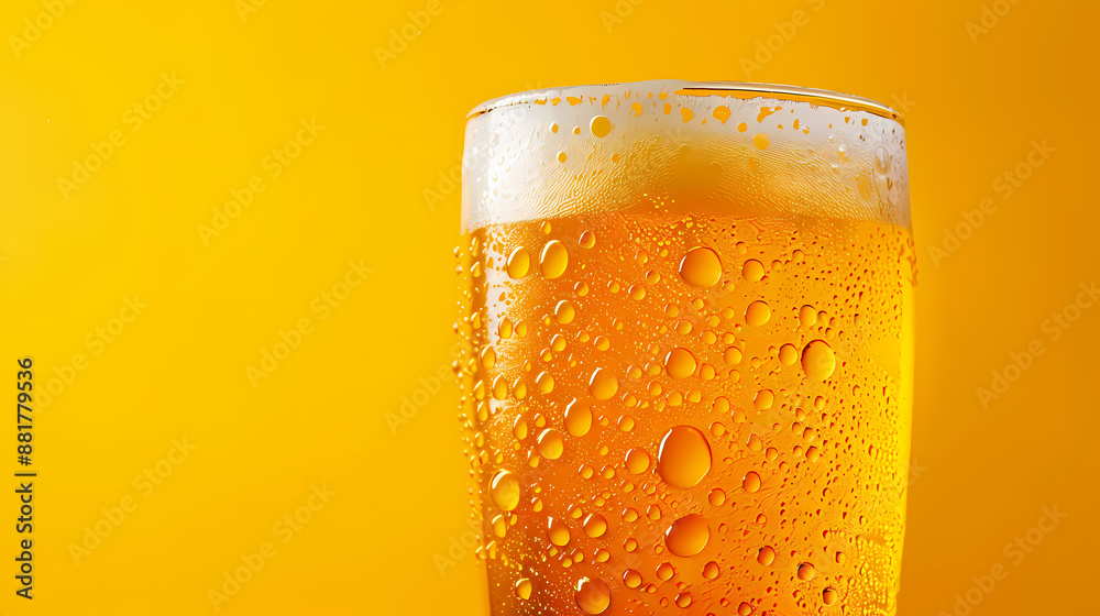 Fresh beer close-up