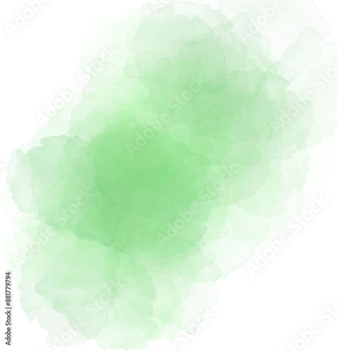 Alcohol Ink green brush, watercolor design creative hand painted, luxury wedding clipart transparent background