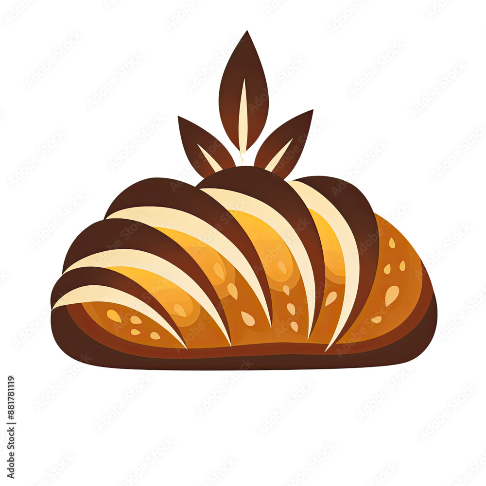 Bakery Logo Flat Icon, Generative AI Bakery Logo Flat Icon, Generative AI