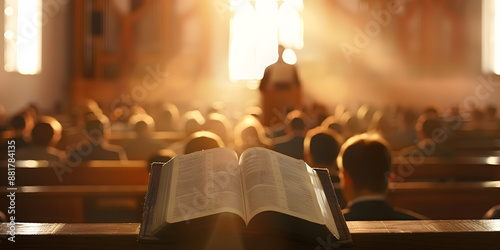 Sunday sermon by preacher summarizing biblical teachings and spiritual reflections. Concept Spiritual Teachings, Biblical Reflections, Sunday Sermon