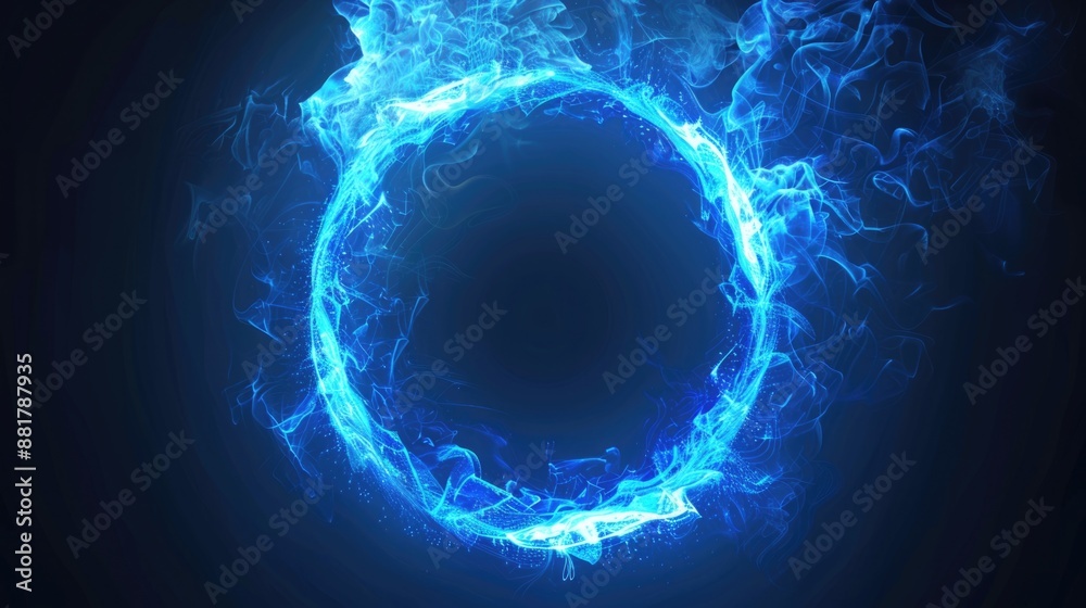 Blue Future Technology. Abstract Circle Design for Power and Electric Motor Concepts Blue Future Technology. Abstract Circle Design for Power and Electric Motor Concepts