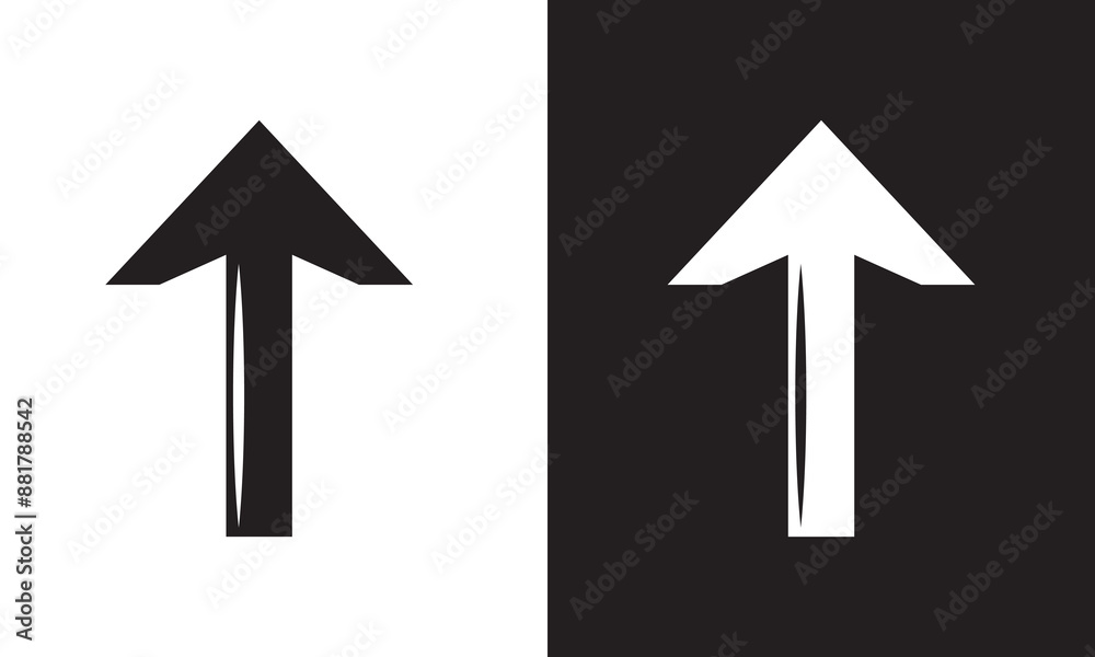 Straight pointed arrow icon. Black and black arrow pointing to the right. Black and white direction pointer set. EPS 10 Straight pointed arrow icon. Black and black arrow pointing to the right. Black and white direction pointer set. EPS 10