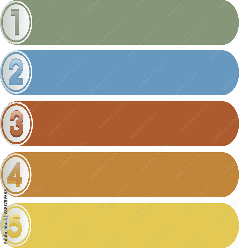 Fototapeta premium 5 steps business infographics template