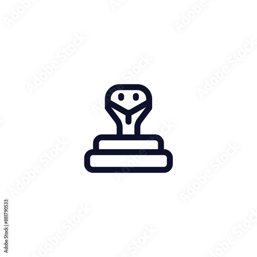 Minimalist Snake Outline Icon