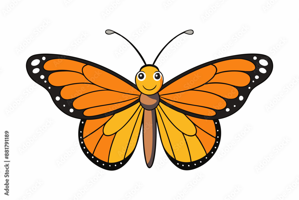 Monarch Butterfly icon vector art illustration Monarch Butterfly icon vector art illustration