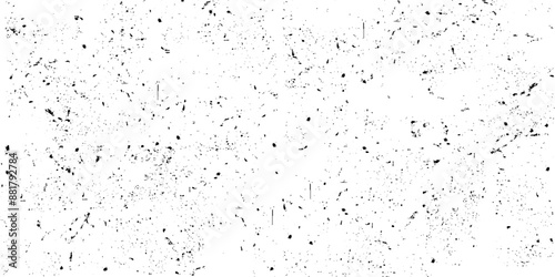 Black grainy texture isolated on white background. Dark noise granules. Black spots on white background, black drops texture, bokeh, abstraction