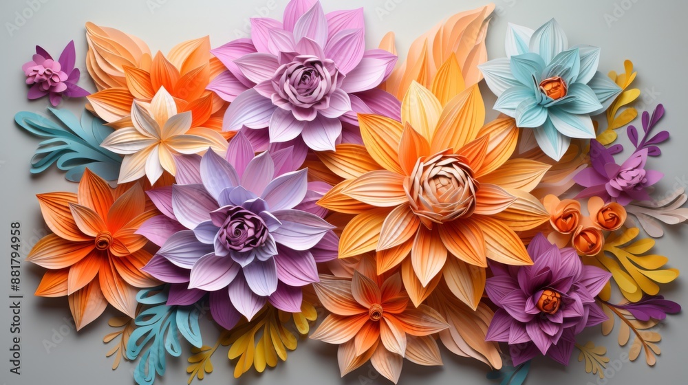 Fototapeta premium Paper Flower Bouquet