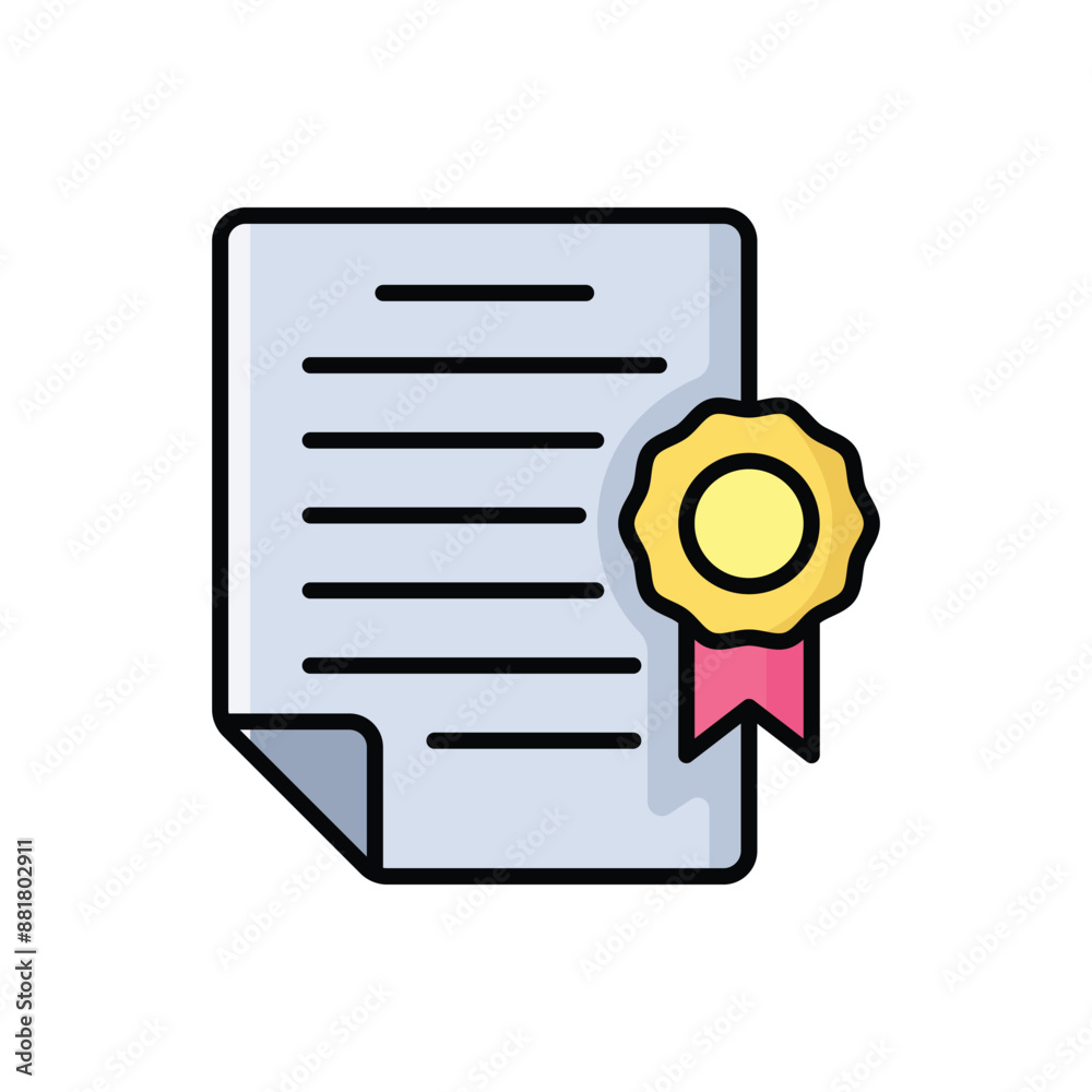 certificate icon vector design template simple and cleanllustration certificate icon vector design template simple and cleanllustration