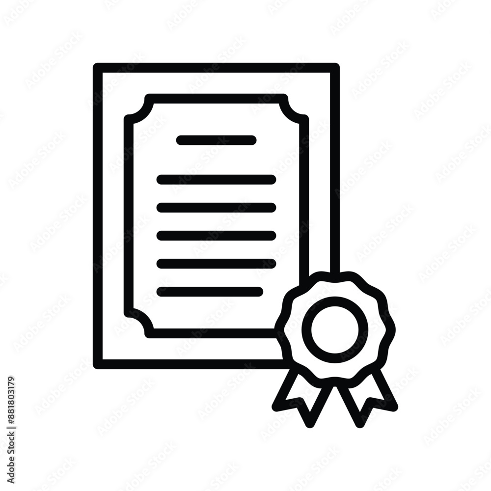 certificate icon vector design template simple and cleanllustration