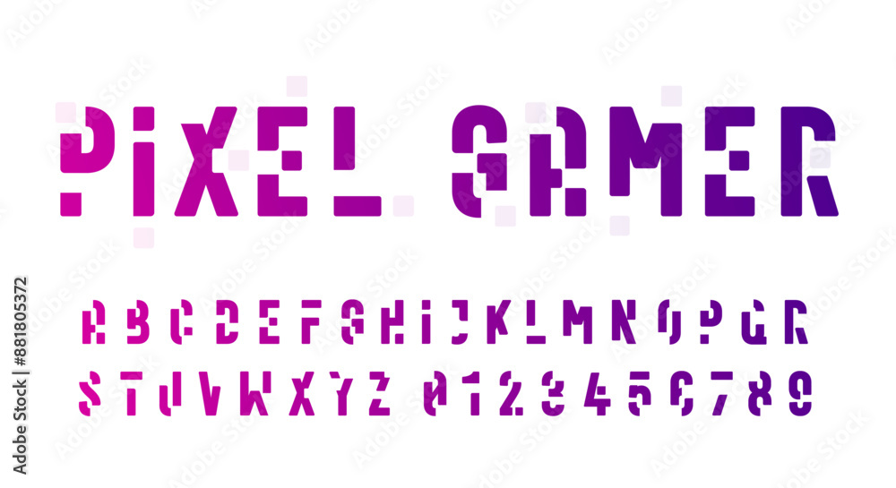 Futuristic Pixel Style Game Font Futuristic Pixel Style Game Font