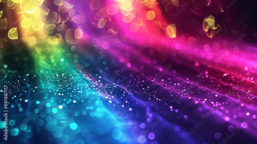 Fototapeta premium neon rainbow background overlay