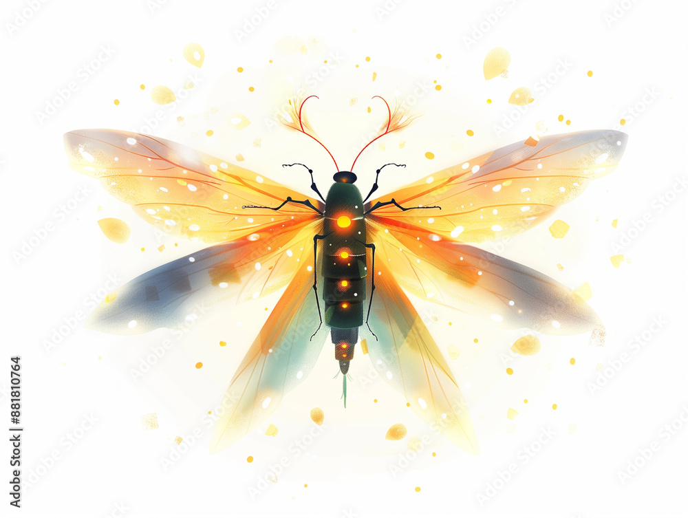 Naklejka premium Butterfly on white background. illustration for your design.