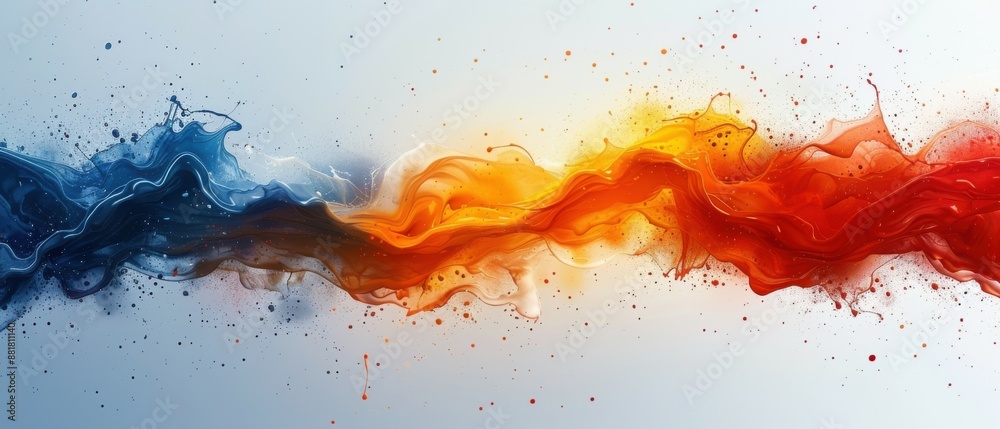 Abstract paint splashes on a white background Abstract paint splashes on a white background