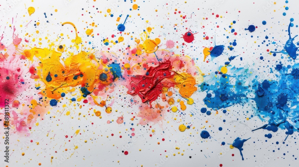 Abstract paint splashes on a white background Abstract paint splashes on a white background