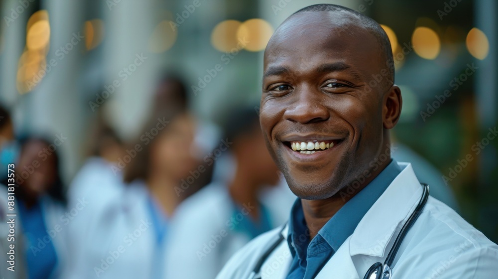 image of confident male doctor in medical uniform. image of confident male doctor in medical uniform.