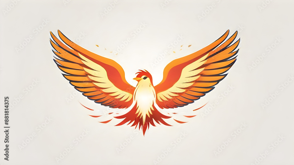 Fototapeta premium set wings isolated on white background