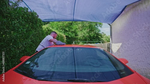 Washing Luxury Car, black and orange luxury car photo