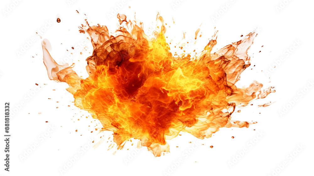 Fire explosion isolated on transparent background Fire explosion isolated on transparent background
