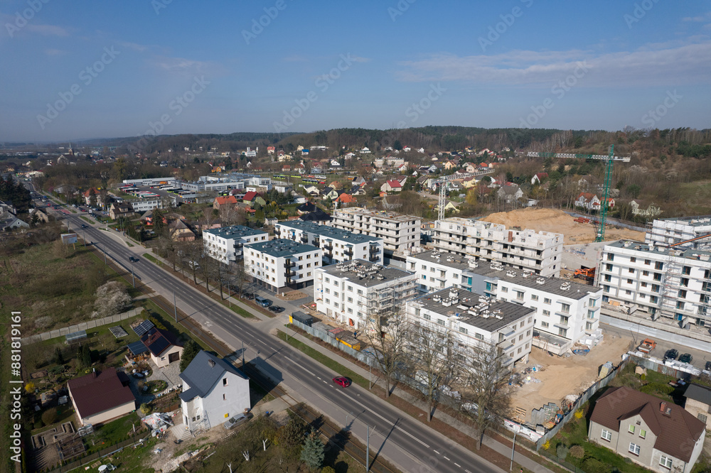 Obraz premium Nowo wybudowane osiedle mieszkaniowe