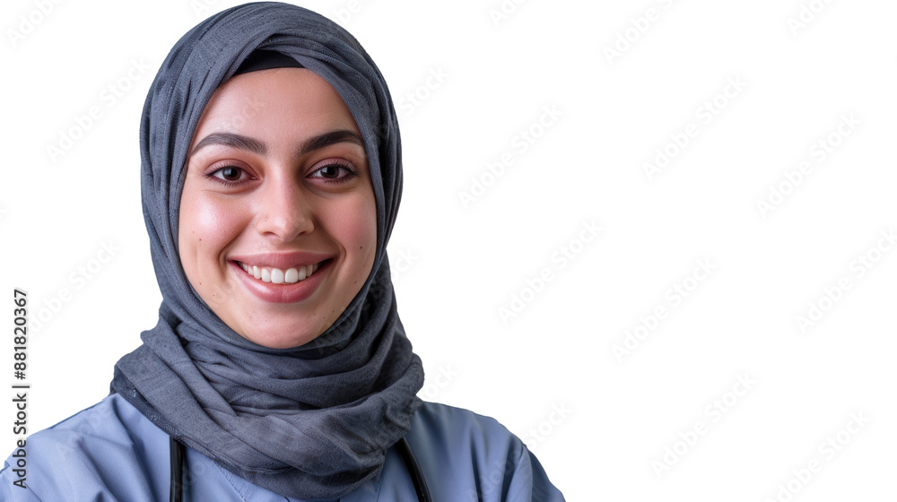 PNG Image of A hijab female doctor PNG Image of A hijab female doctor