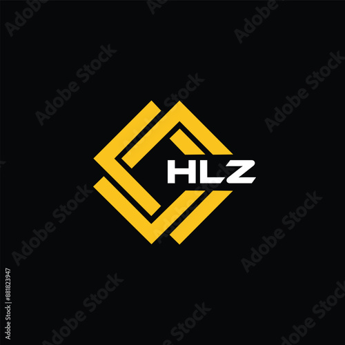 Modern monogram initial letters HLZ logo design template photo