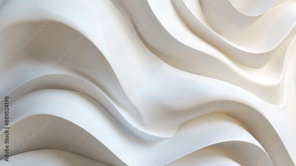 Gracefully flowing white waves create a modern abstract background, exuding luxury and simplicity Gracefully flowing white waves create a modern abstract background, exuding luxury and simplicity