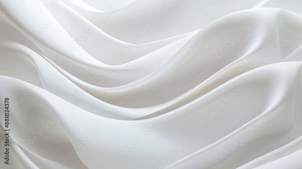 Fototapeta premium Smooth white silk background exuding elegance and beauty, perfect for adding a touch of luxury to any project