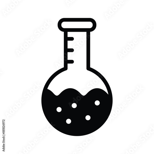 Chemical flask, well designed icon of lab experiment, business experiment vector