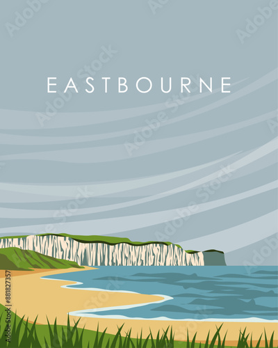Eastbourne UK travel poster