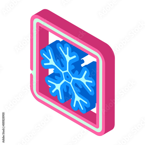 keep refrigerated product label warning isometric icon vector. keep refrigerated product label warning sign. isolated symbol illustration