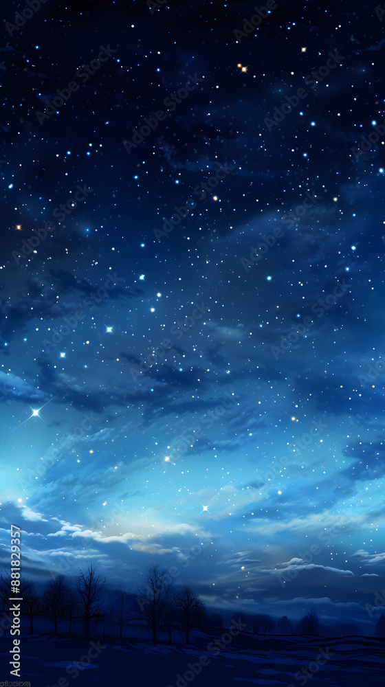 Digital dark blue sky nebula abstract graphic poster background Digital dark blue sky nebula abstract graphic poster background