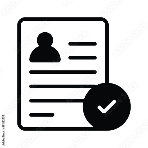 Grab this amazing icon of curriculum vitae in modern style