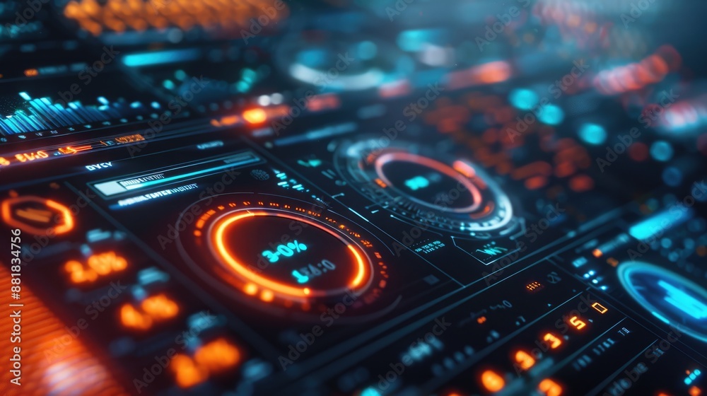 Futuristic finance management, holographic planning tools, neon-lit data Futuristic finance management, holographic planning tools, neon-lit data