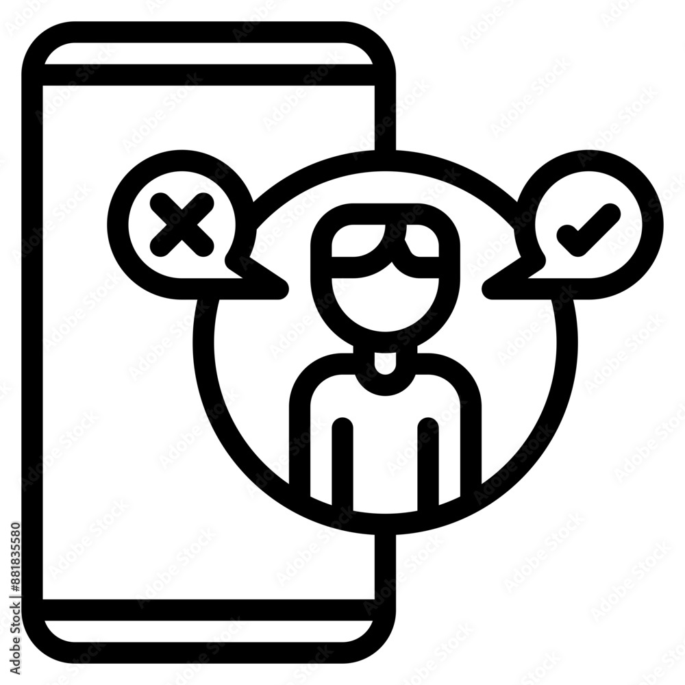 voting outline icon and illustration voting outline icon and illustration