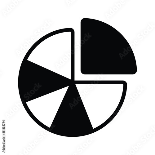 A modern infographics showing sectional pie graph, an editable vector of pie chart
