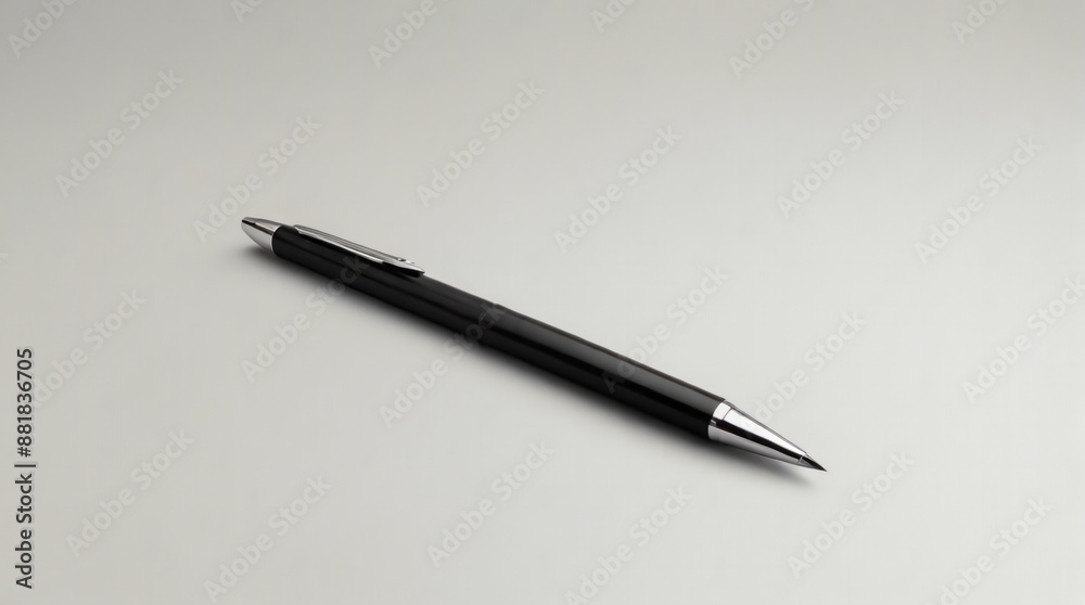 black pen, blank mockup isolated on a grey and white background. black pen, blank mockup isolated on a grey and white background.