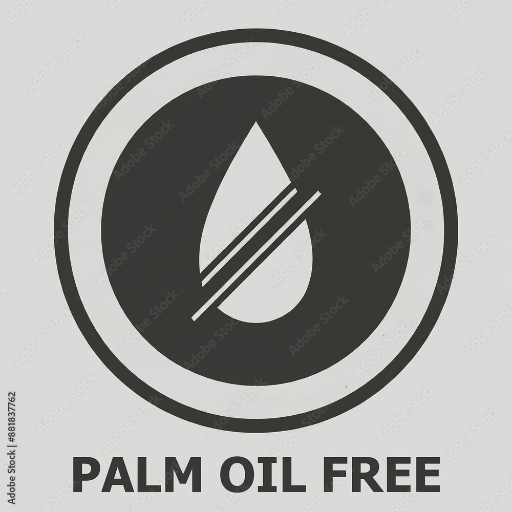 Palm Oil Free or No Palm Oil - simple stamp for labeling. Proof that item is environmentally friendly and healthy. Palm Oil Free or No Palm Oil - simple stamp for labeling. Proof that item is environmentally friendly and healthy.