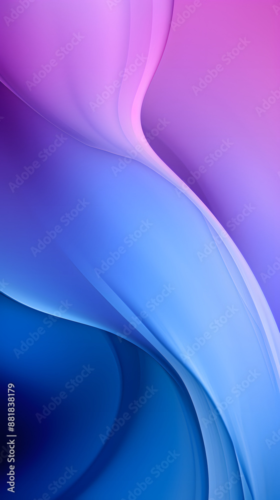 Fototapeta premium Digital purple blue wavy gradient curve abstract graphic poster mobile phone background
