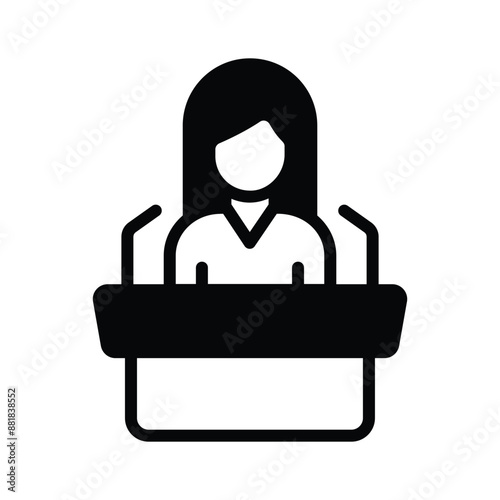 An amazing icon of orator in trendy design style
