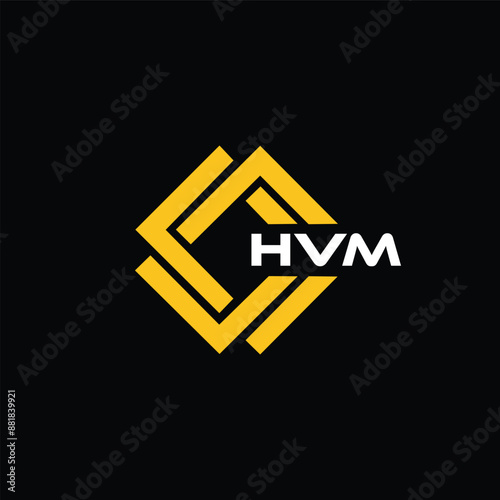  Modern monogram initial letters HVM logo design template