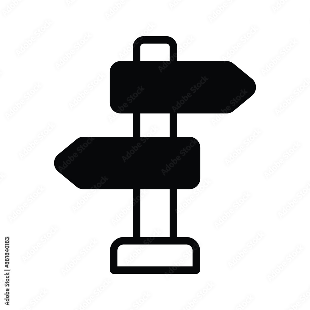 Flat vector design of direction board in modern style, an icon of guidepost Flat vector design of direction board in modern style, an icon of guidepost