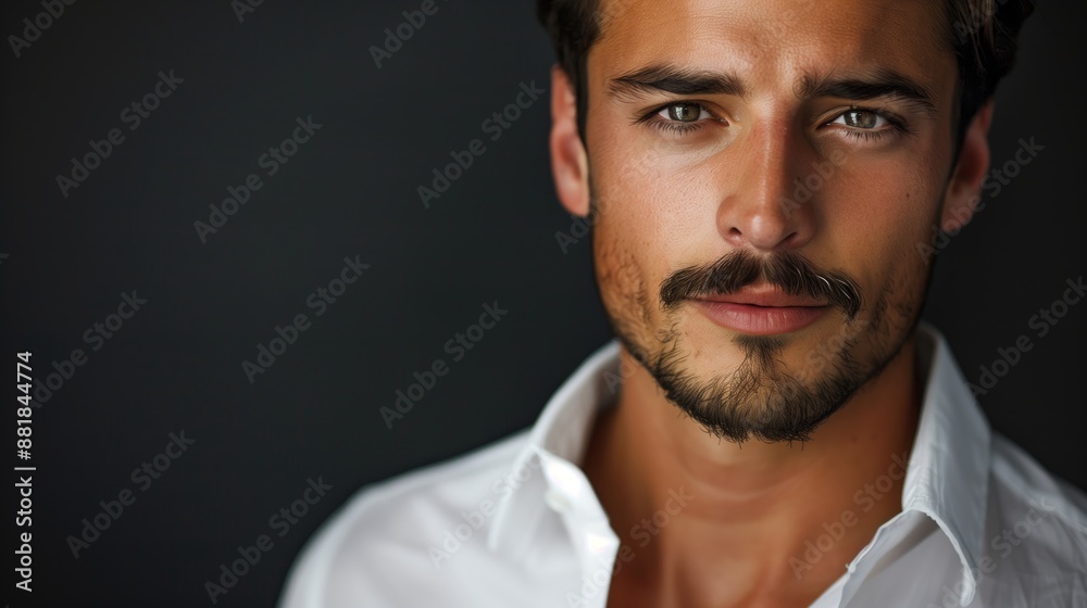 Photo of handsome man with mustache and beard Photo of handsome man with mustache and beard