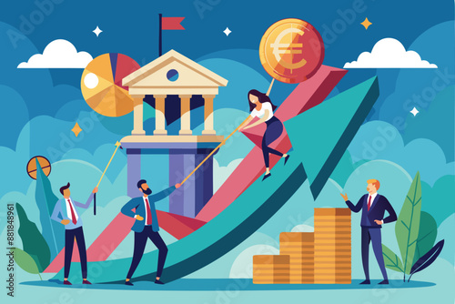 Federal Reserve Raises Interest Rates to Combat Inflation, Monetary Policy Concept