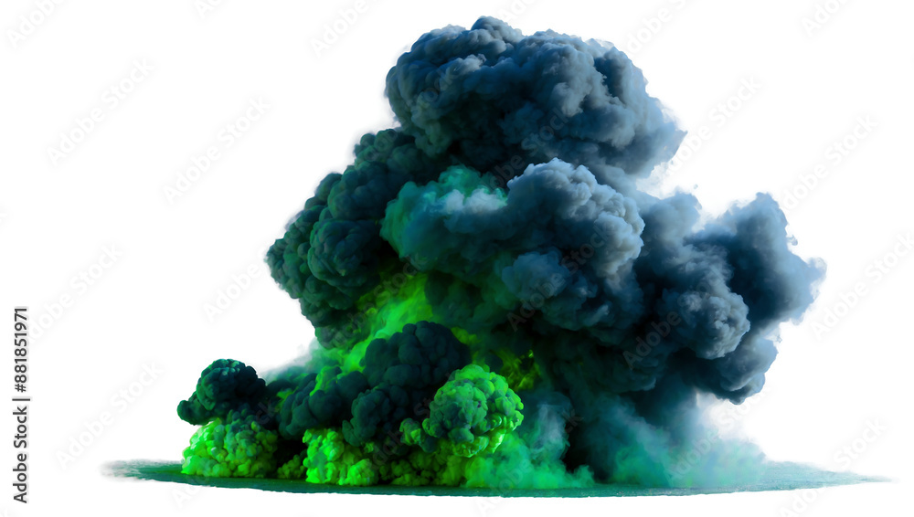 A green smoke explosion png A green smoke explosion png
