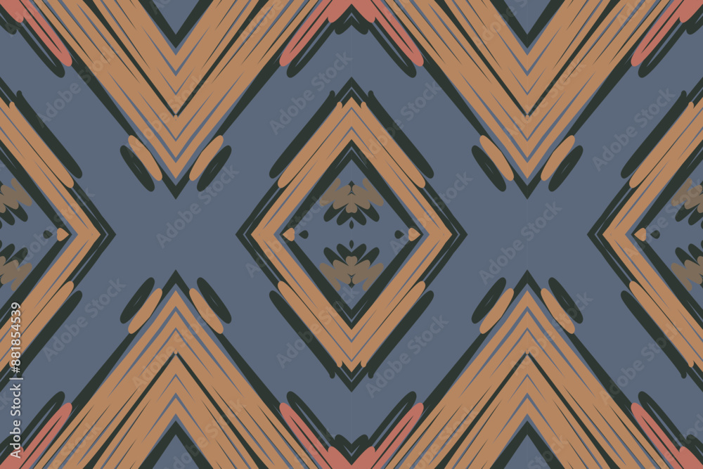 Ikat ethnic seamless pattern design. Abstract geometric Aztec fabric carpet mandala ornaments textile decorations wallpaper. Tribal boho native. Ikat ethnic seamless pattern design. Abstract geometric Aztec fabric carpet mandala ornaments textile decorations wallpaper. Tribal boho native.