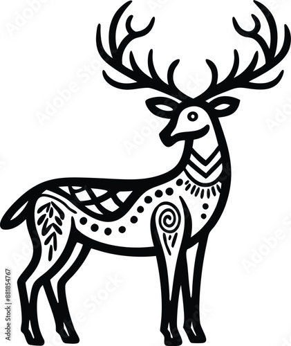 animal, deer, wild, nature, wildlife, mammal, forest, buck, stag, male, background, antlers, fauna, brown, antler,  graphic, horn, head, symbol, silhouette, hunting, black, illustration, element, desi