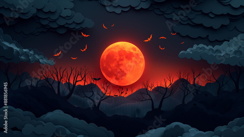 Halloween background, paper...