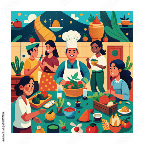 A Delicious Mexican Food Vector Illustration
